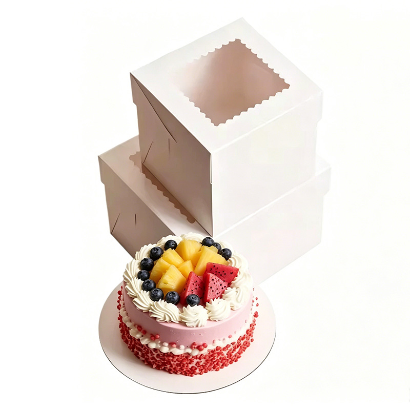 Kitchen Baking Tools - 2/4/6 adet beyaz fırın kutuları pencereli