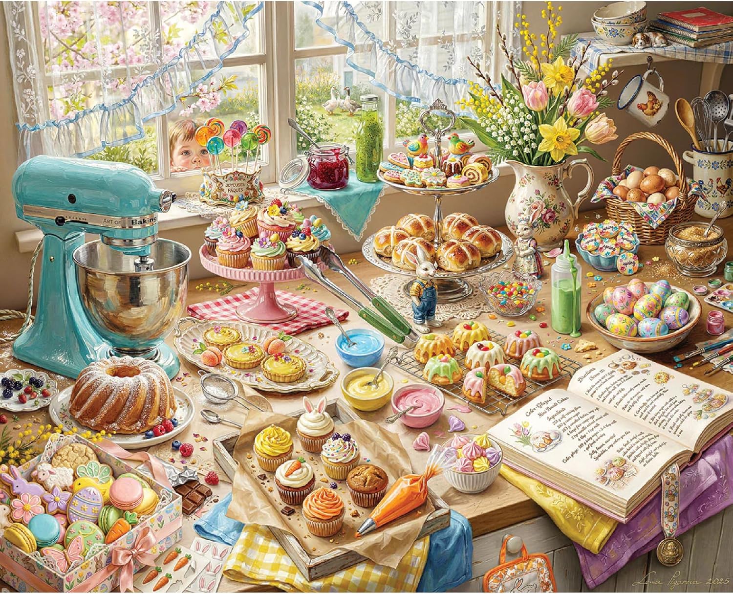 Kitchen Baking Game - Yetişkinler için 1000 Parçalı Yapbozlar Bahar