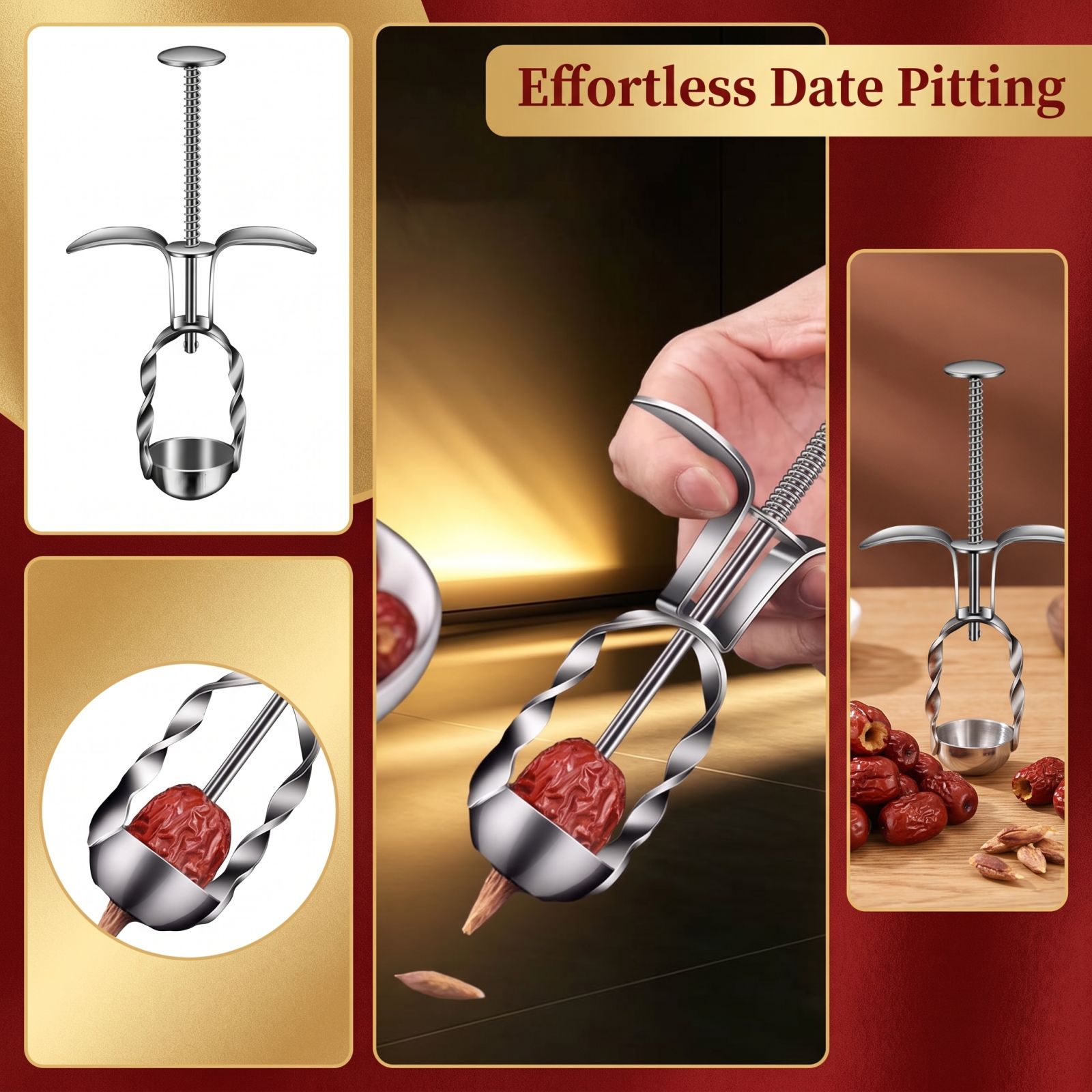 Paslanmaz Çelik Kırmızı Hurma  - Kitchen Baking Tools incelemesi ve fiyatı