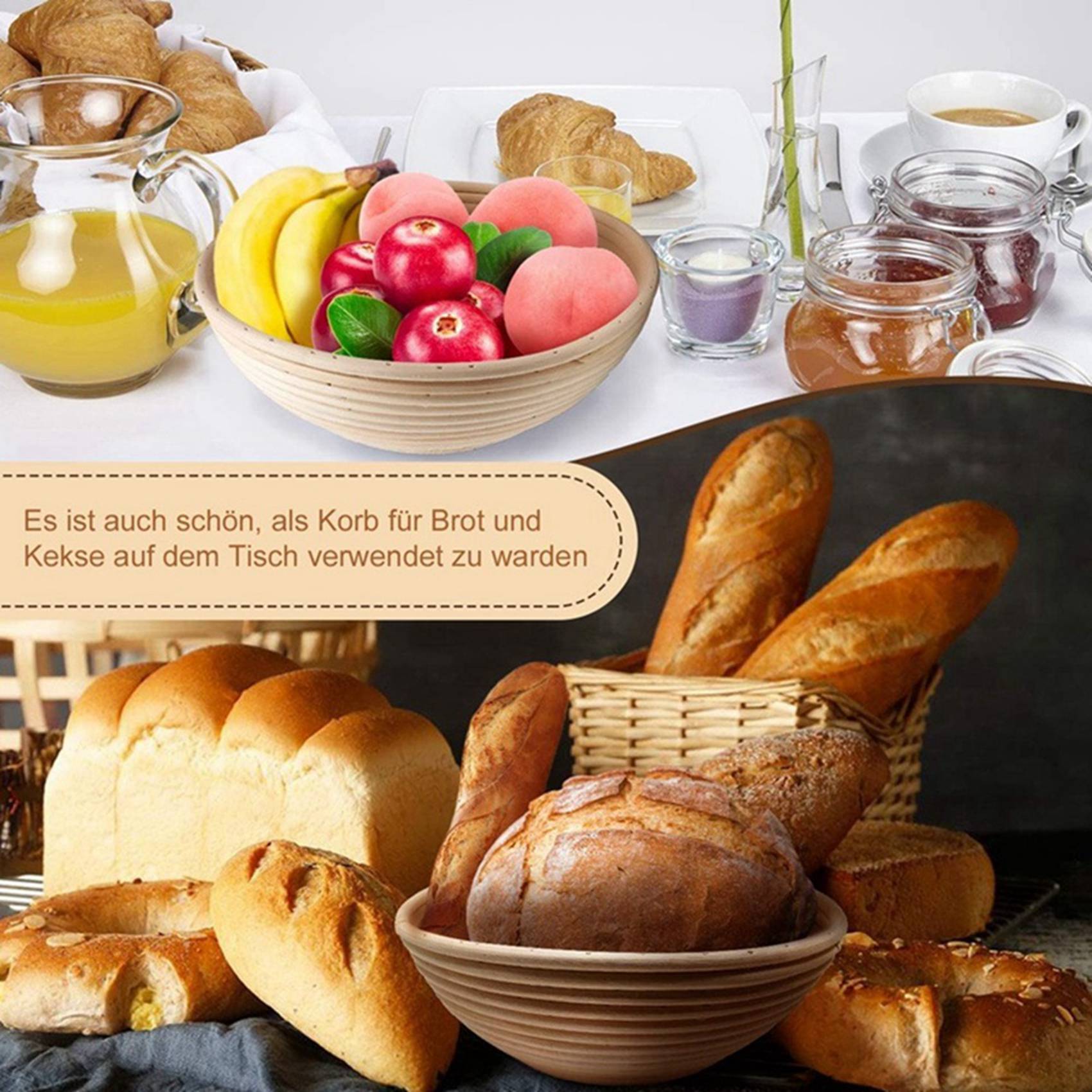 Yuvarlak Set, Ekmek ve Ekmek H - Proofing Basket Banneton incelemesi ve fiyatı